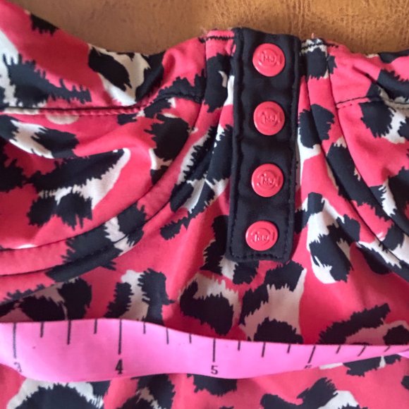 Marc By Marc Jacobs Pink and Black Leopard One Piece Swimsuit - Picture 2 of 7